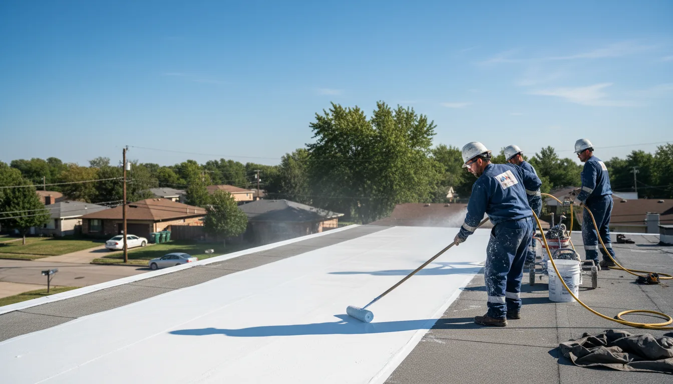 Commercial roof coating in Trenton, TX near me
